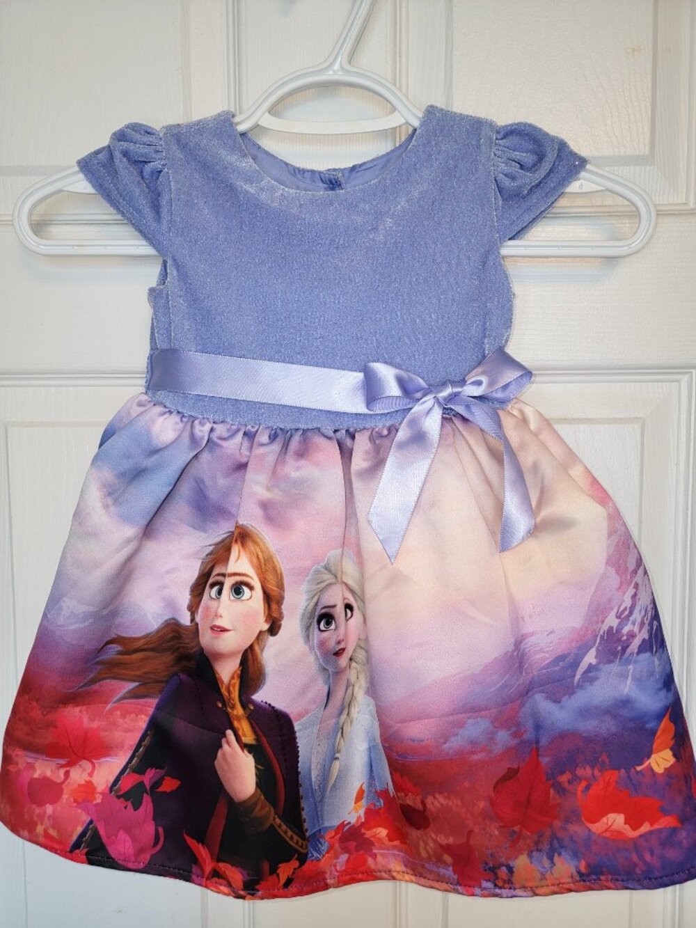 ⚡BOGO⚡ Disney Frozen Girls Velour and printed Satin Dress 2T
